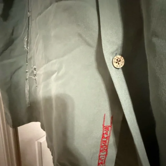 BAMBOO Green Shirt with Embroidered Logo - Picture 5 of 7